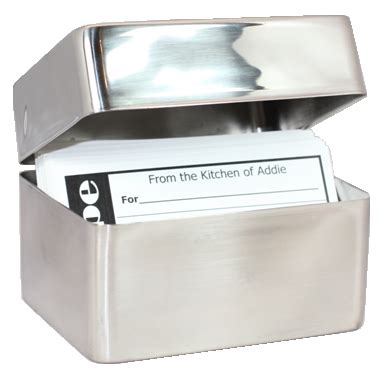 Stainless Steel Recipe Box (11) 